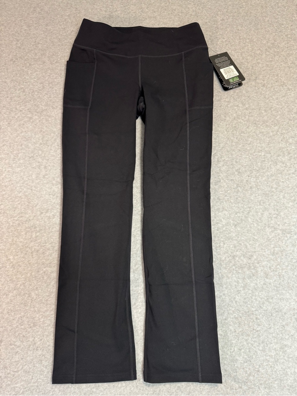 Skechers Go Walk NWT Black Boot-Cut Active Leggings with Side Pockets- PM
